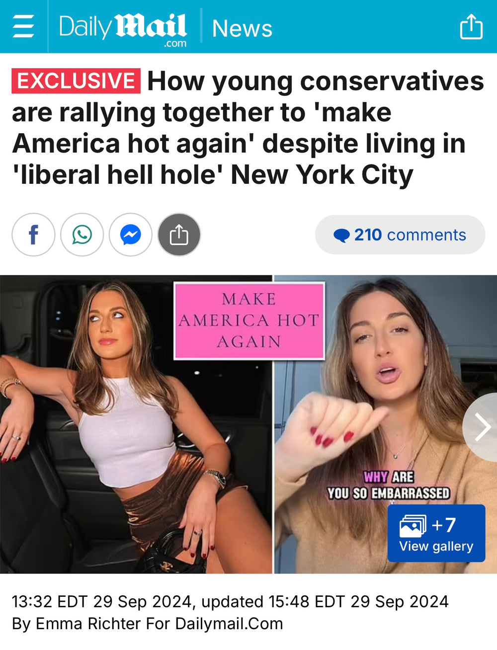 Daily Mail on young conservatives in New York City