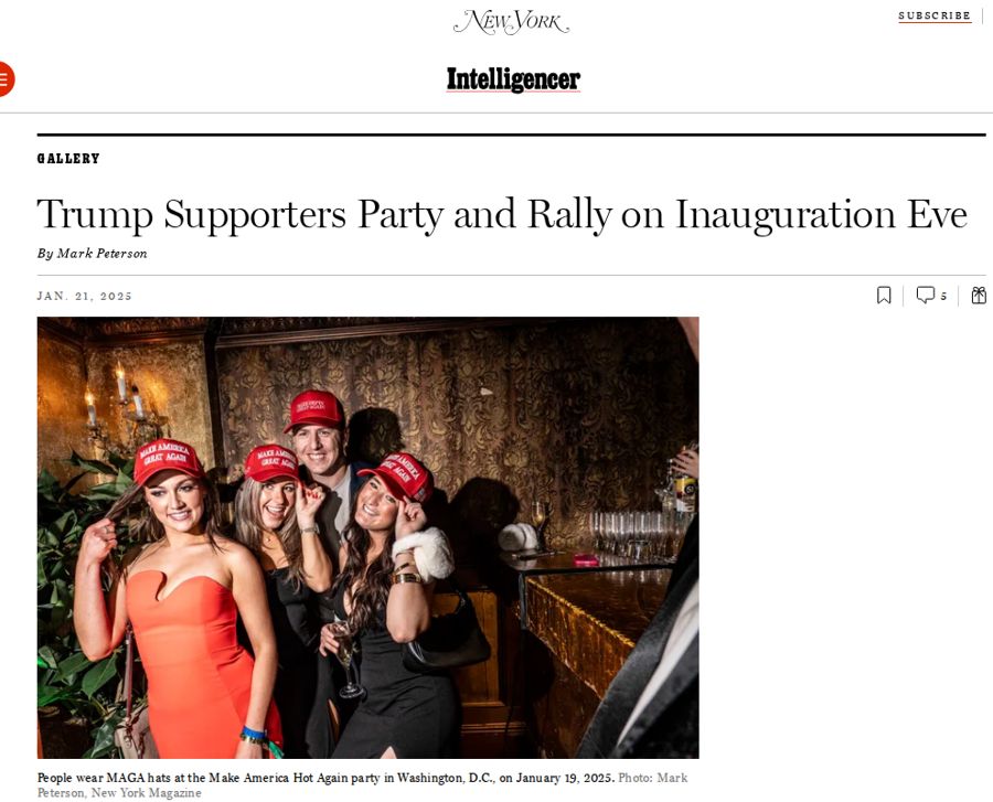 New York Magazine: Trump Supporters Party and Rally on Inauguration Eve